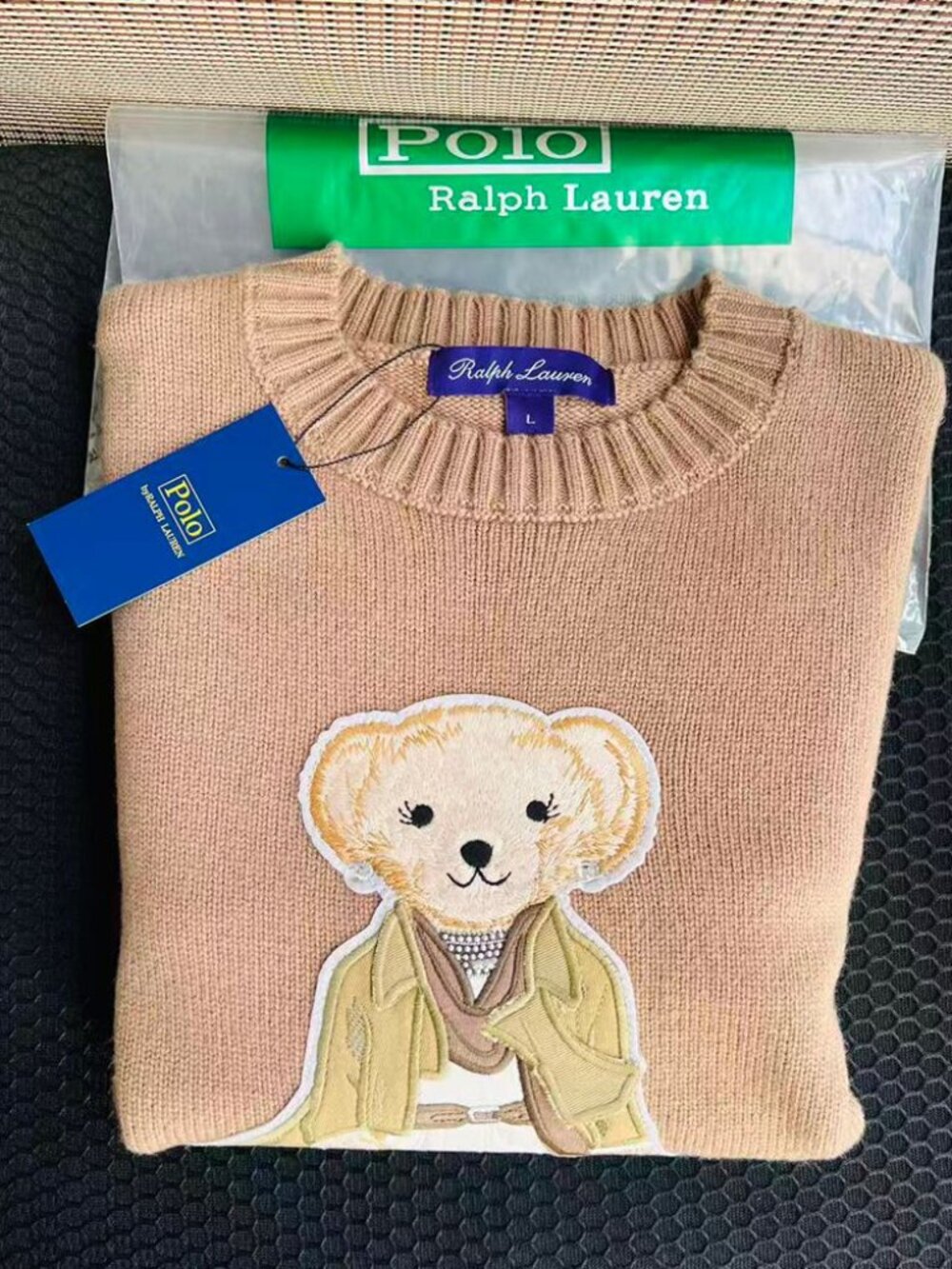 Ralph Lauren Lady Polo Bear Wool Cashmere Crewneck Sweater - Picture 7 of 8